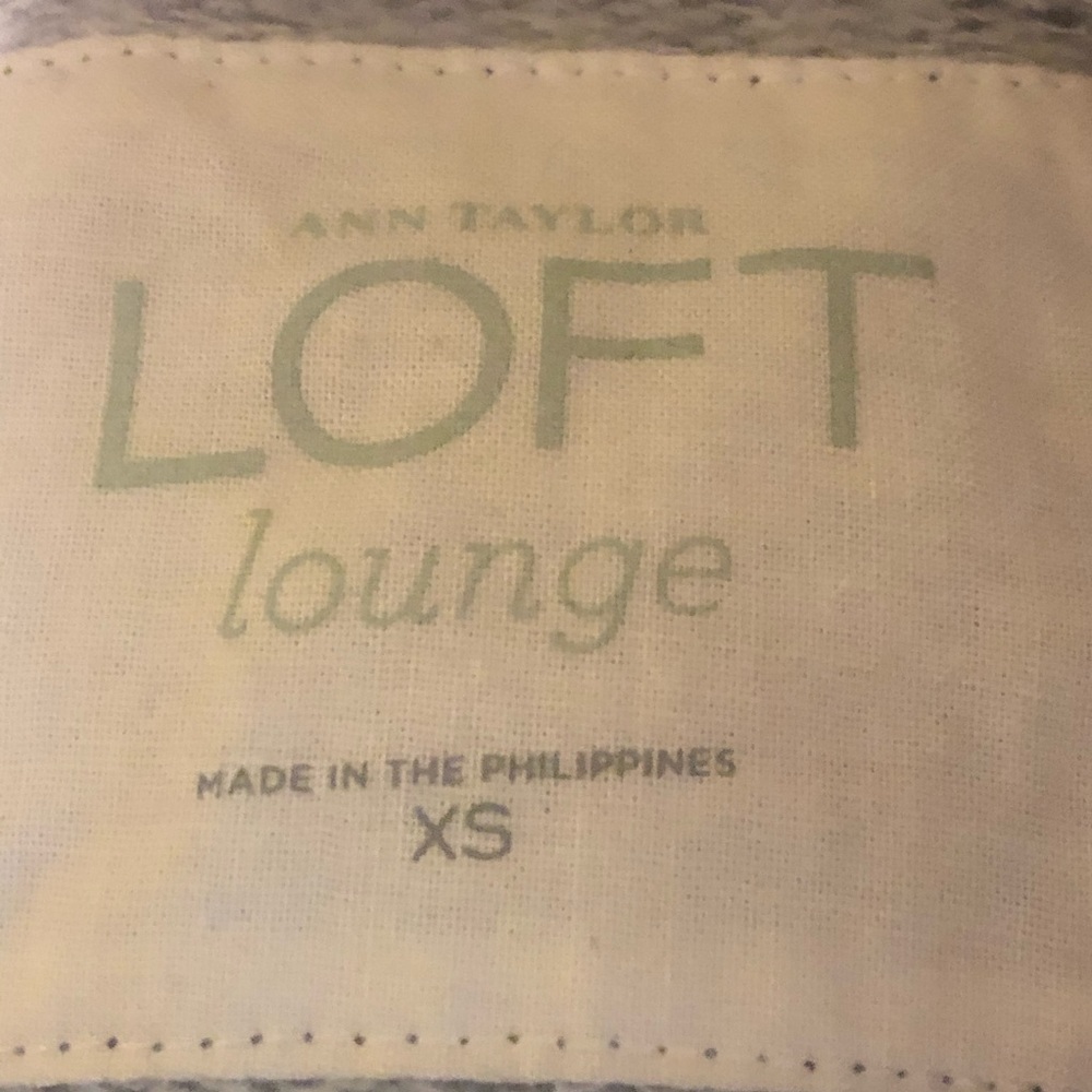 Ann Taylor Loft Lounge Gray Terry Cardigan - Picture 7 of 8